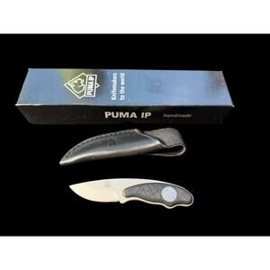 Puma IP Fixed Blade Knife with Rubber Handle Vintage Collectible